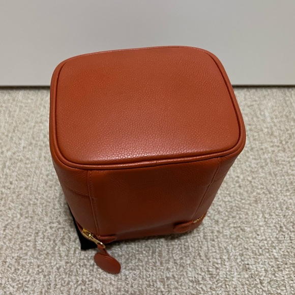 Chanel CC Caviar Vanity Case Vintage Timeless Orange Leather Top Handle Bag - Picture 7 of 13